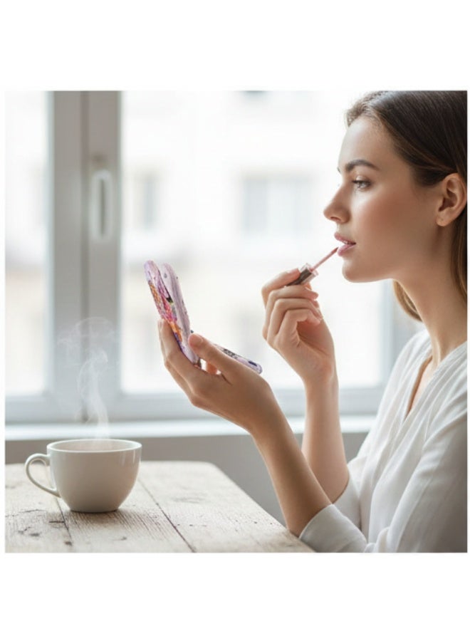 Pocket-Sized Butterfly-Shaped Vanity Mirror – Double-Sided Foldable Travel Mirror for Makeup & Skincare - Image 4